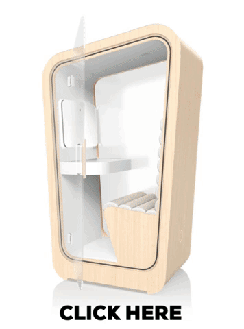  A customizable office privacy booth such as the one from Loop might be the right solution.