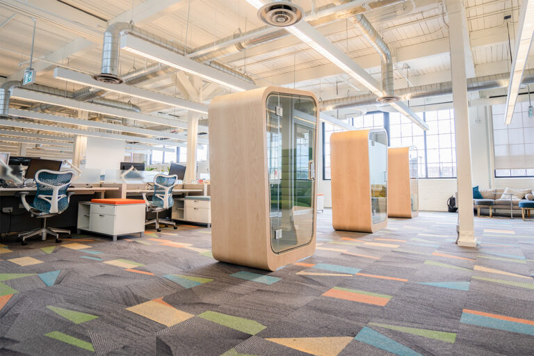 loop solo privacy pods in a open office